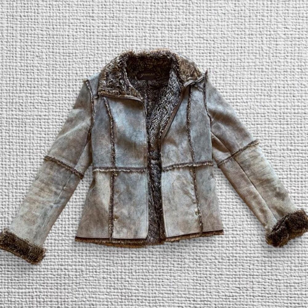 Guess Women's Brown and Tan Jacket